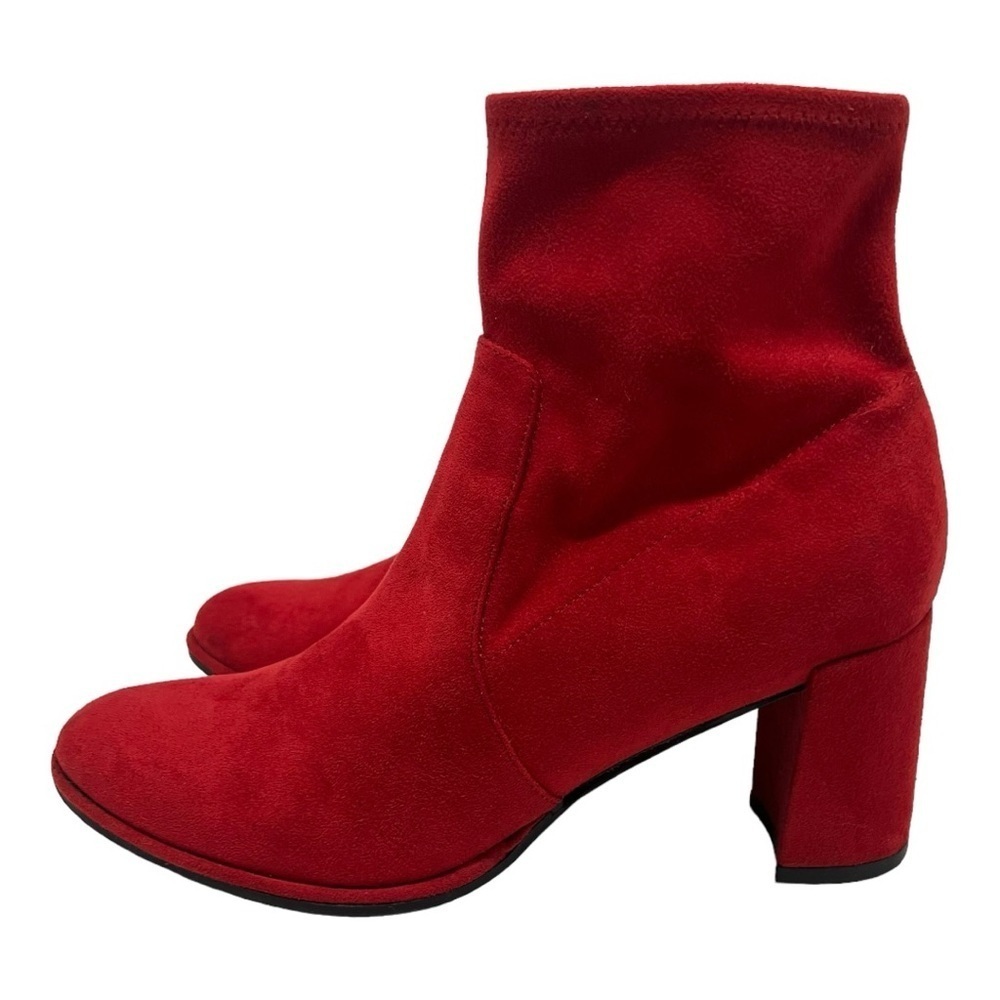 Marc Fisher Lizzy Red Microsuede Block Heel Casua… - image 6